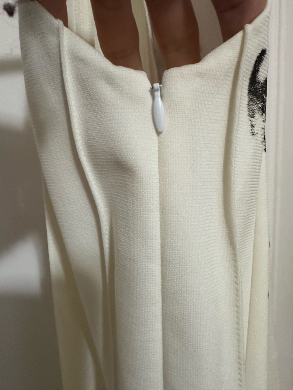 Maison Margiela NWT ivory/ paint print pleated sleeveless midi dress-40 (US 6) - Picture 10 of 16